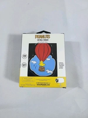 Peanuts новый 2025 Woodstock USB настенное зарядное устройство 2 порта 5 Вт USB-A и C - Изображение 1 из 4