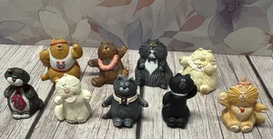 1986 Hallmark Merry Miniatures Purrsonality Cats Lot Of 9~ 2 Signed ~ Gold Tags - Picture 1 of 10