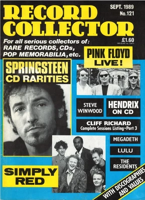 Record Collector Magazine September 1989 Bruce Springsteen Pink Floyd Simply Red - Image 1 of 4