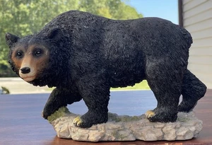 BLACK BEAR FIGURE RESIN STATUE FIGURINE - Picture 1 of 6