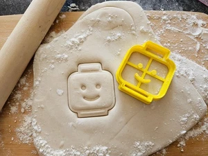 LEGO inspired Fun Brick Character Head Cookie Cutter For Fondant Pastry Cutter - Picture 1 of 2