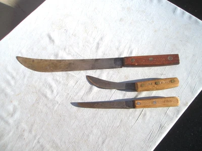 Vtg. Lot Edwards HUGE 20" Long  Butcher/Chefs Knife & Old Hickory Skinning, Etc. - Image 1 of 4