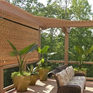Bamboo Roller Blind Window curtain dressing Hanging Sunshade Natural Multi Sizes - Picture 1 of 21