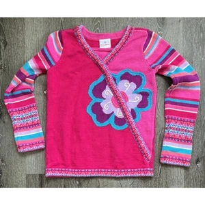 Hanna Andersson Pink Multicolor Sweater with Flower Design - Picture 1 of 10