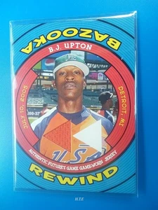 2006 Bazooka Rewind Game Used Jersey Card BR-BU B.J. Upton Detroit Tigers  - Picture 1 of 2