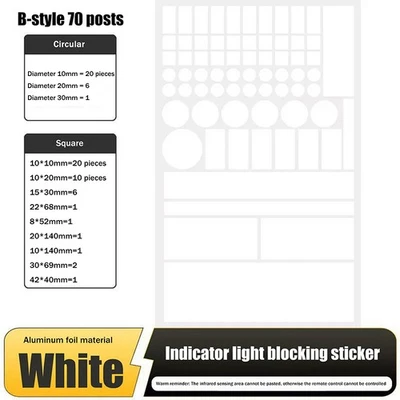 Pegatinas atenuantes de luz pegatinas de bloqueo de luz para electrónica coche LED apagón Foto 1 de 4