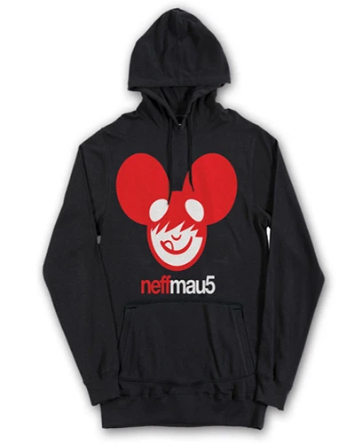 BRAND NEW WITH TAGS Neff x Deadmau5 ICON PULLOVER HOODIE Black MEDIUM-XXLARGE - Image 1 of 1