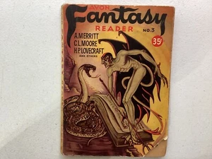 Avon Fantasy Reader 3 HP Lovecraft Ray Bradbury HG Wells 1947 - Imagen 1 de 5
