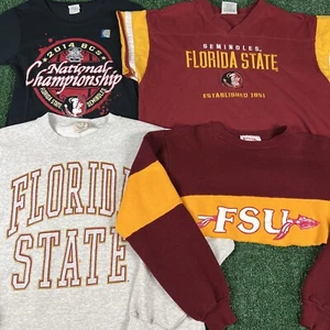 VTG Florida State Seminoles Sweatshirt T-Shirt Womens S/XL Red Lot of 4 Mix 90s - Picture 1 of 22
