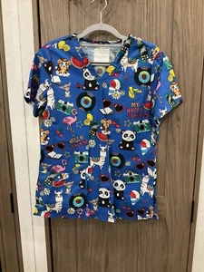 Cherokee Womens V Neck Short Sleeve  Medical Top Size Small - Picture 1 of 7