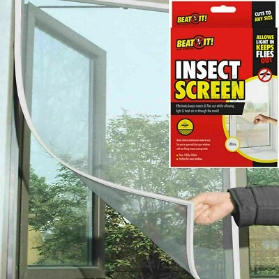 Window NET Mesh Screen FLY INSECT Mosquito Moth Insect Screen Netting White - Image 1 of 4