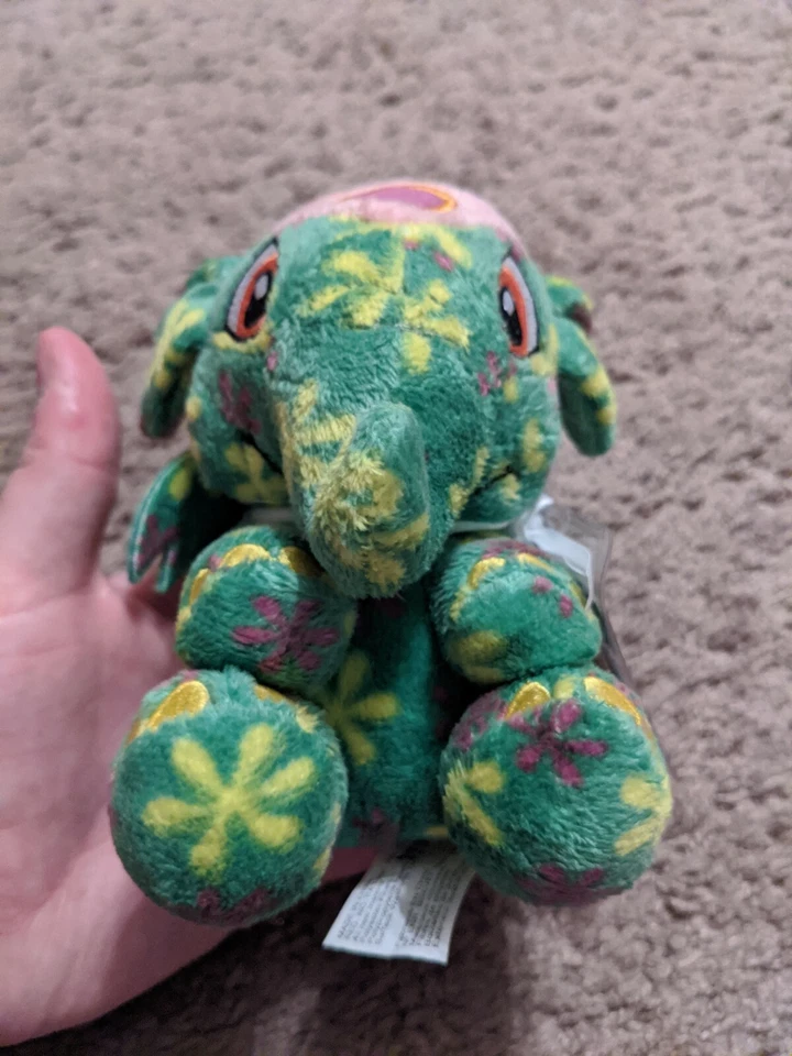 Rare Neopets Orange Aisha plush plushie Series 4 Saimese Alien Cat w Code