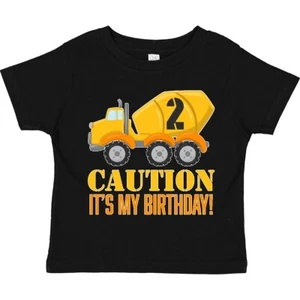 Inktastic 2nd Birthday Construction Truck, Cement Mixer - 2 Toddler T-Shirt Two - Picture 1 of 14