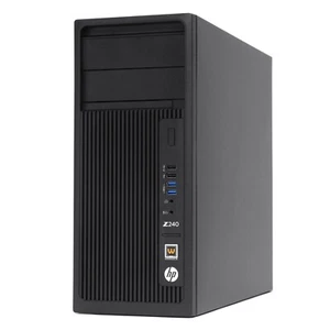 HP Z240 Workstation 16GB RAM 500GB SSD Windows 10 Pro AMD FirePro für 4 Monitore - Bild 1 von 3