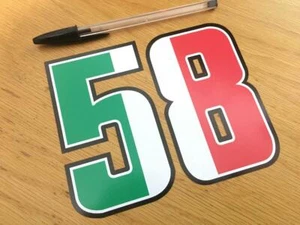 Marco Simoncelli Número 58 - (Grande) Diseño de Bandera - Imagen 1 de 1