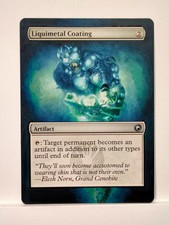 Liquimetal Coating Scars of Mirrodin MTG Magic Hand Painted Altered Extended Art