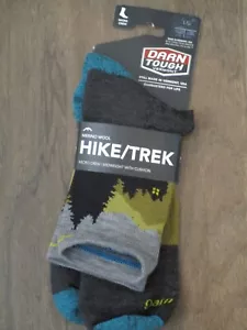 DARN TOUGH HIKE/TREK CLOSE ENCOUNTERS MICRO CREW CHARCOAL SOCKS SIZE LARGE - Picture 1 of 1