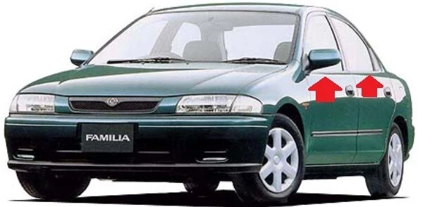 MAZDA GENUINO Familia 4 puertas BHALP Ventana Delantera Ventana Trasera Juego de Molduras OEM #21 Foto 1 de 1