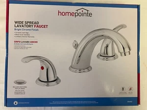 HOMEPOINTE Wide Spread Lavatory Faucet Includes Matching Pop Drain. 204652 - Picture 1 of 3
