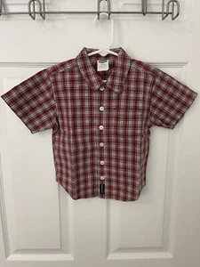 Old Navy Toddler Boys (18-24 Months) Short Sleeve Brown Plaid Dress Shirt - Picture 1 of 5