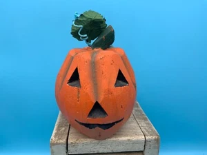 De colección. Calabaza tallada (sin cáscara de coco), decoración otoño/halloween - Imagen 1 de 8