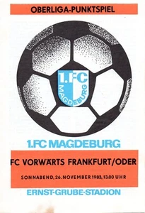 FC Magdeburg- Vorwärts Frankfurt/Oder Saison 1983/84 - Bild 1 von 2