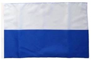 Streifen weiß-blau Banner Fahnen Flaggen 30x45cm - Picture 1 of 1