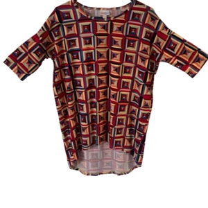 NEU langes LuLaRoe Damen-T-Shirt mühelos und schickes geometrisches Muster Gr. XXS - Bild 1 von 10