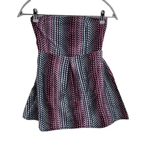 LAVAND Polka Dot Black Sleeveless Sweetheart Strapless Top Blouse Size S - Picture 1 of 10
