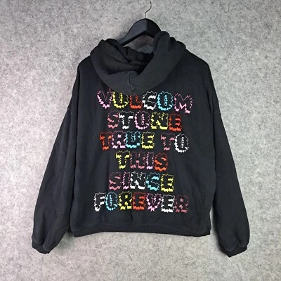 Volcom Jumper Womens 8 / 10 Black Hood Pullover Oversize Casual 7254 - Image 1 of 4