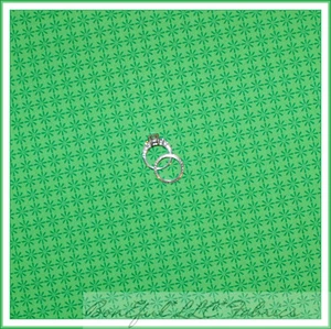 BonEful Fabric FQ Cotton Quilt Green Flower Stripe Star Daisy Dot Calico VTG OOP - Picture 1 of 7