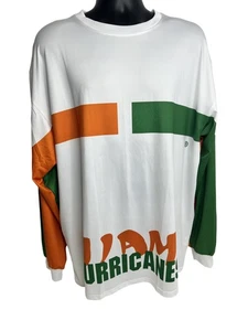 Miami Hurricanes Shirt Mens XL NCAA Football Long Sleeve Team Motion - Picture 1 of 7