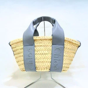 Chloe Basketbag Sense Schultertasche CHC23SS304J66 41a Storm Blue Handtasche 2way Auth - Bild 1 von 8