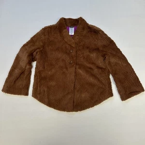 Chaqueta marrón Patagonia de piel sintética para mujer talla grande - Imagen 1 de 7