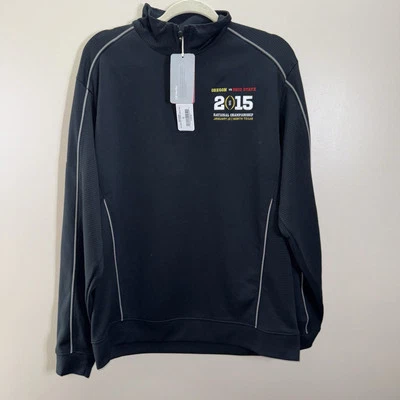 Cutter & Buck Half Zip Mens L Black Pullover 2015 Oregon OSU National Champ Game - Image 1 of 4