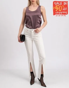 Jeans Maison Margiela IT40 US4 UK8 S Marfil Logo Hecho en Italia PVP €385 MM6 - Imagen 1 de 7