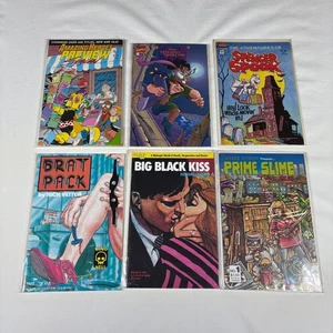 Lot of 6 Independent Comics most Issue 1s Prime Slime Tales Big Black Kiss - Picture 1 of 7