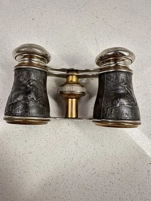 SPORTIERE PARIS MINIATURE BINOCULARS, DOG AND DEER SCENE, MADE IN FRANCE - Image 1 of 4