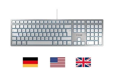 Cherry KC 6000 Slim Tastatur USB ultraflach leise Mac Layout Scissor Mechanik - Bild 1 von 4
