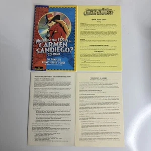Wo auf der Welt und USA ist Carmen Sandiego Broderbund CD-ROM PC Handbuch - Bild 1 von 2