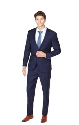Traje Giovanni Bresciani GB Azul Marino – Talla 38L – Calce Ajustado – Nuevo con Etiquetas – Precio de venta sugerido por el fabricante $850 Foto 1 de 4