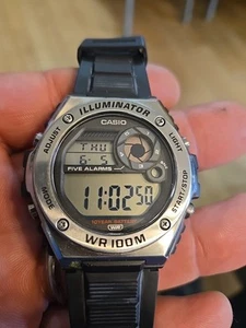 Casio Illuminator Digital Watch Stainless MWD-100H 100M WR 3487 - Picture 1 of 5