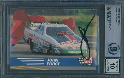 1991 Pro Set NHRA #66 John Force Signed RC Beckett Authentic Auto 10 BAS - Image 1 of 2