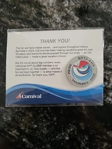 Carnival Cruise Lines VIFP Club 2024 Pride  Ship Platinum  Lapel Pin  New - Bild 1 von 3