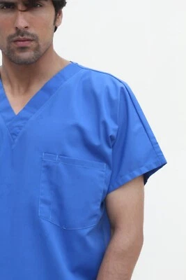 Blusa Médica, Azul, ScrubZone, Pequeña Unisex, Nueva con Etiquetas Foto 1 de 3