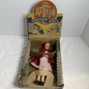 Vintage Fairyland Cat. No 8 Little Red Riding Hood Bisque Doll Hooded Dress - Picture 1 of 18