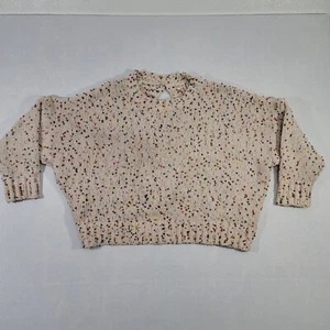 Anthropologie Entro Women Sweater Open Back Multi Color Confetti Pullover Size M - Picture 1 of 8
