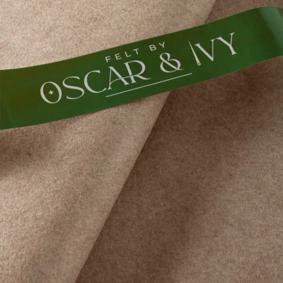Handicraft Wool/Viscose Felt Fabric Material - Marl Fawn Brown - Oscar & Ivy - Image 1 of 3