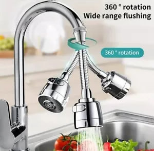 360° Faucet Extender Bendable Kitchen Sink Flexible Tap Spray Head Attachment - Picture 1 of 5