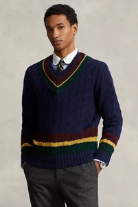 NEW W TAGS Polo Ralph Lauren Cable Knit Cricket Sweater - Picture 1 of 3